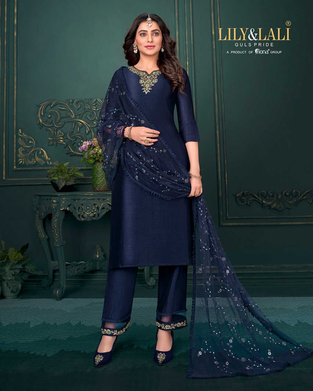 Lily And Lali Maria 9 Heavy Handwork Kurti With Bottom Dupatta Anant Tex Exports Private Limited