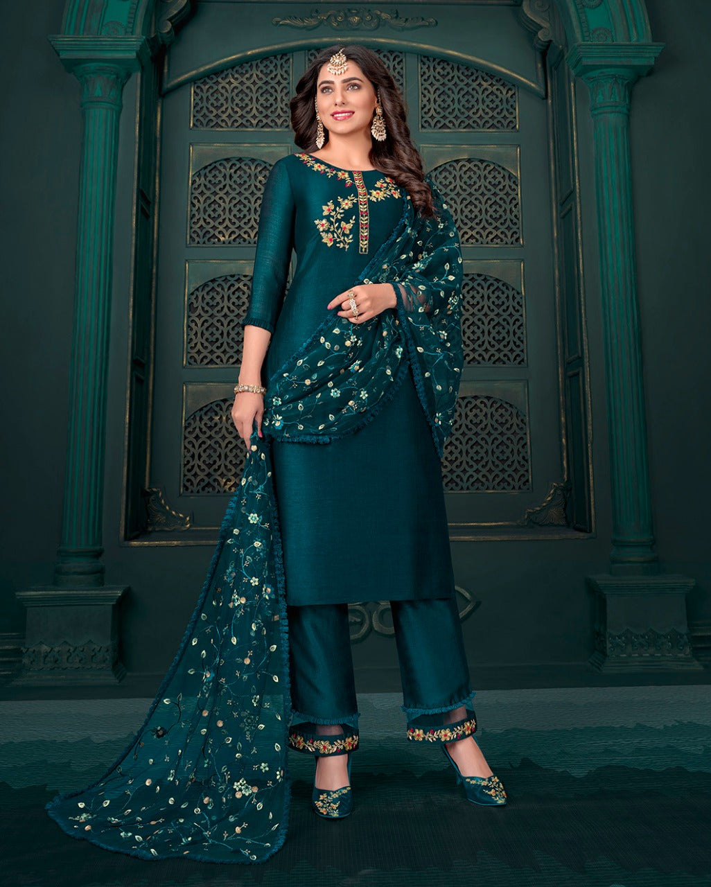 Lily And Lali Maria 9 Heavy Handwork Kurti With Bottom Dupatta Anant Tex Exports Private Limited