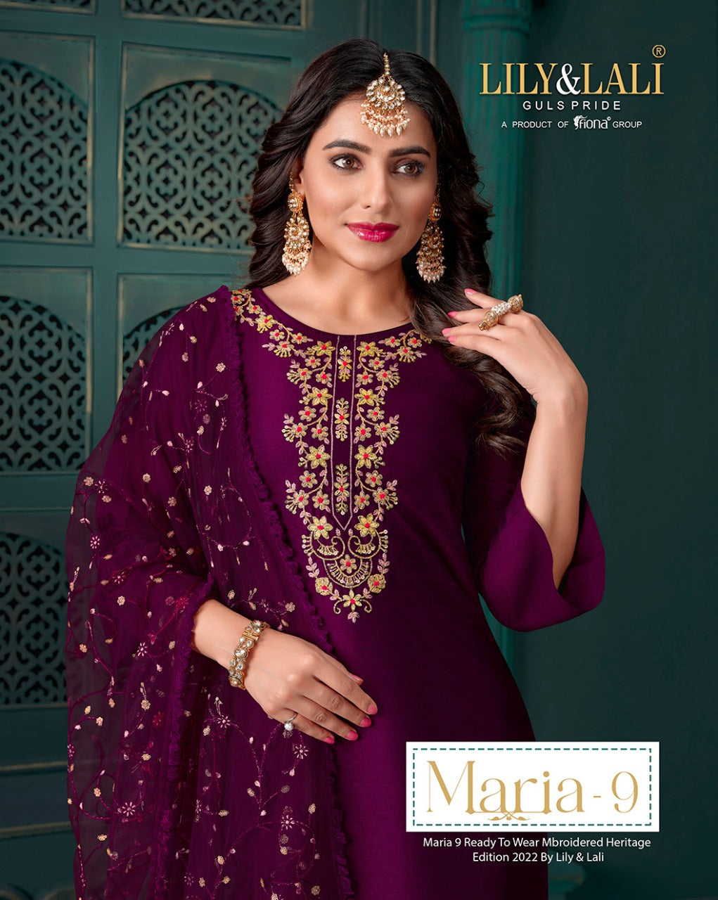 Lily And Lali Maria 9 Heavy Handwork Kurti With Bottom Dupatta Anant Tex Exports Private Limited