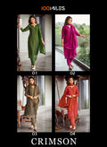 100 Miles Crimson Series 01-04 Heavy Organza Readymade Suit Anant Tex Exports Private Limited