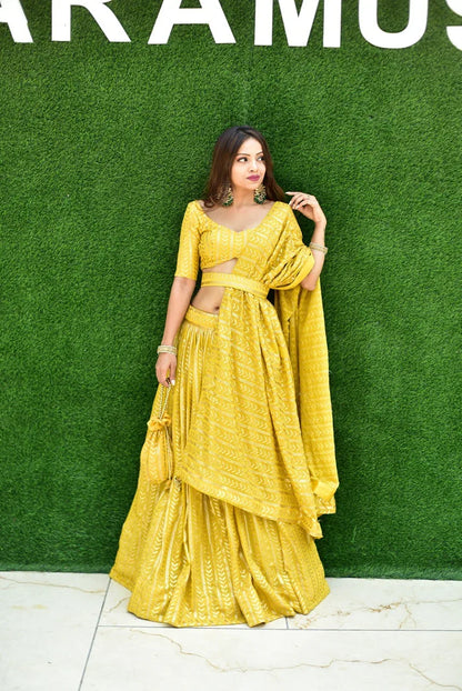 Yellow Lehenga Choli Anant Tex Exports Private Limited