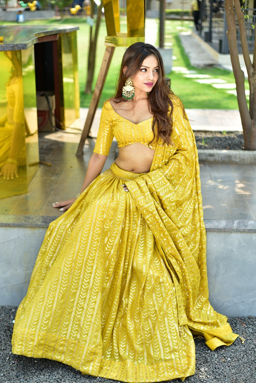 Yellow Lehenga Choli Anant Tex Exports Private Limited