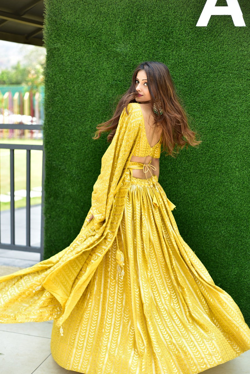 Yellow Lehenga Choli Anant Tex Exports Private Limited