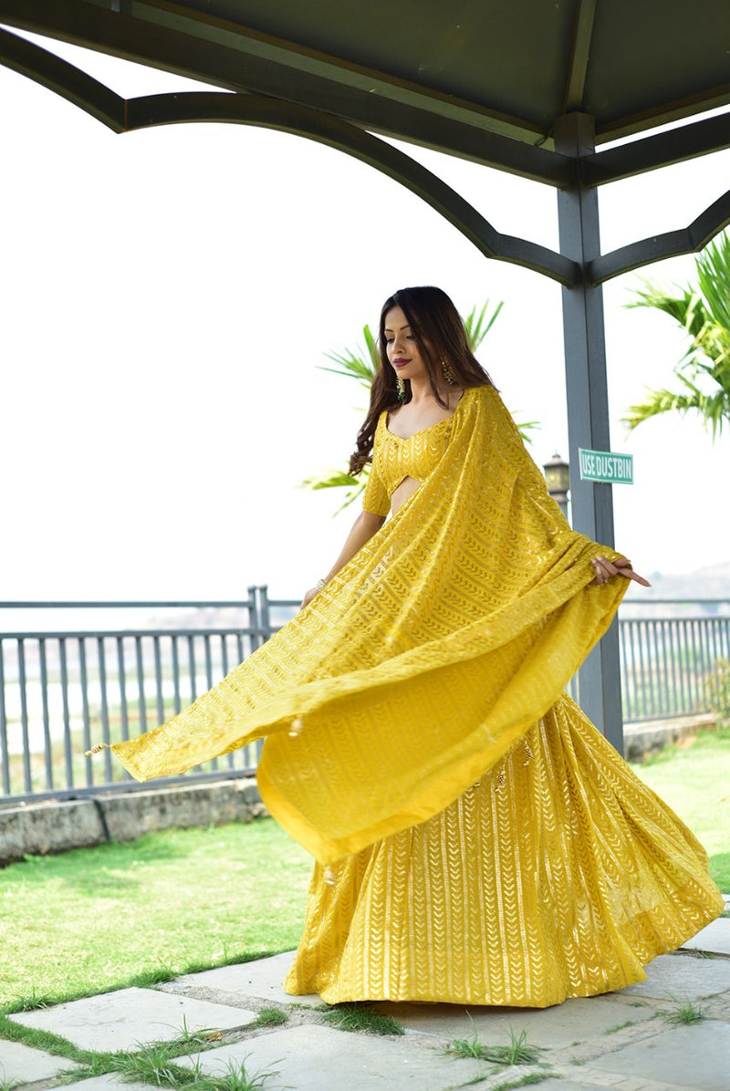 Yellow Lehenga Choli Anant Tex Exports Private Limited