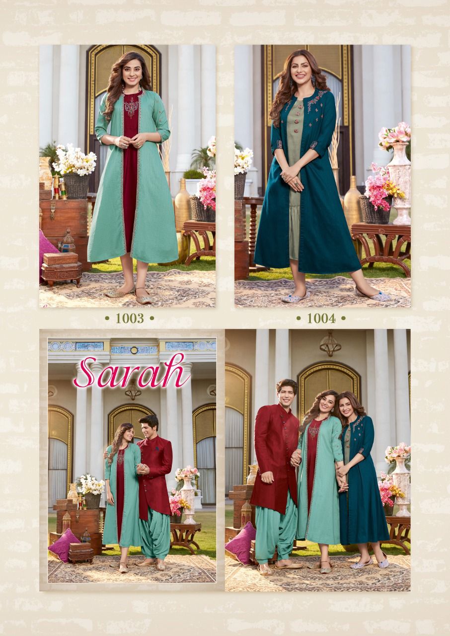 Koodee Sarah Catalog Chinon With Inner Anarkali kurtis Anant Tex Exports Private Limited