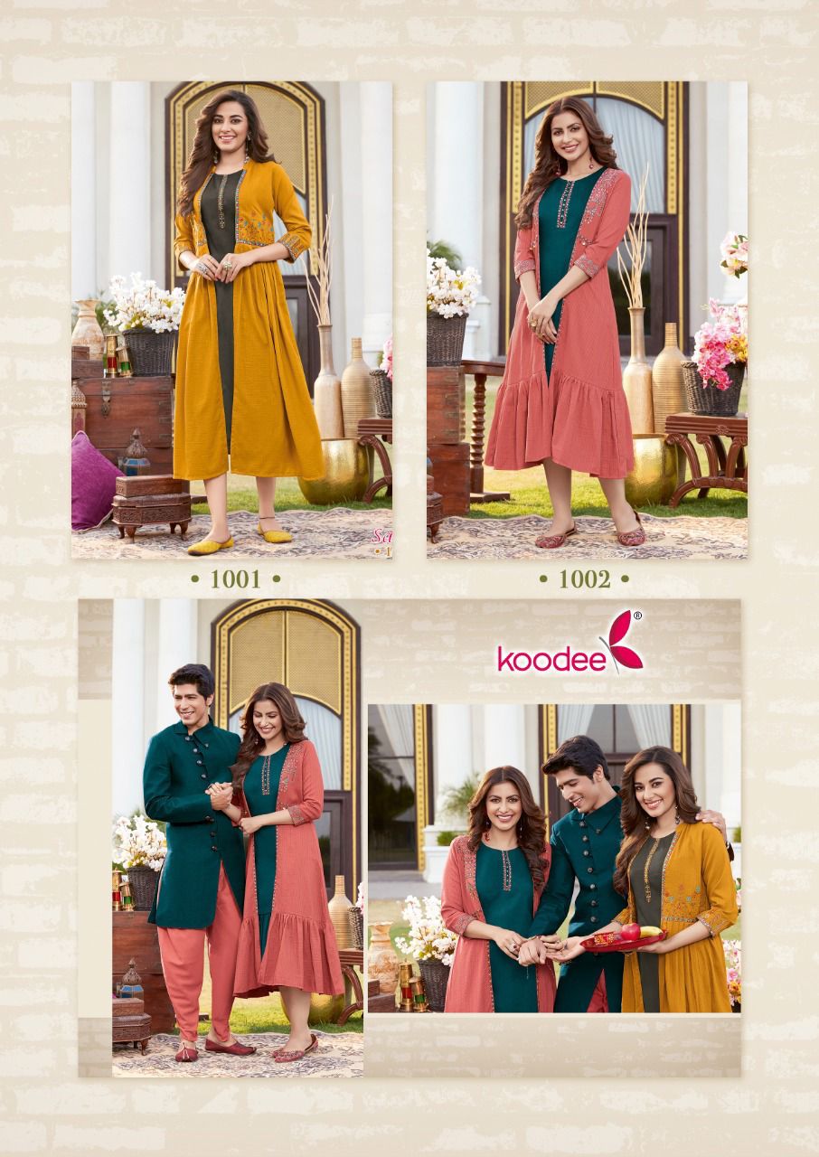 Koodee Sarah Catalog Chinon With Inner Anarkali kurtis Anant Tex Exports Private Limited