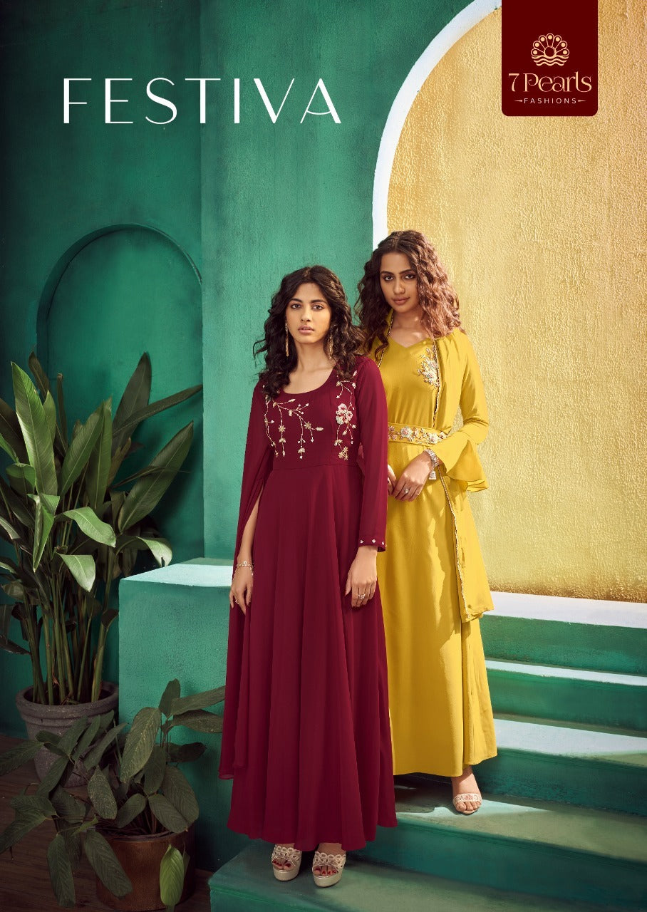 7 PEARLS GEORGETTE WITH INNER SUIT Anant Tex Exports Private Limited