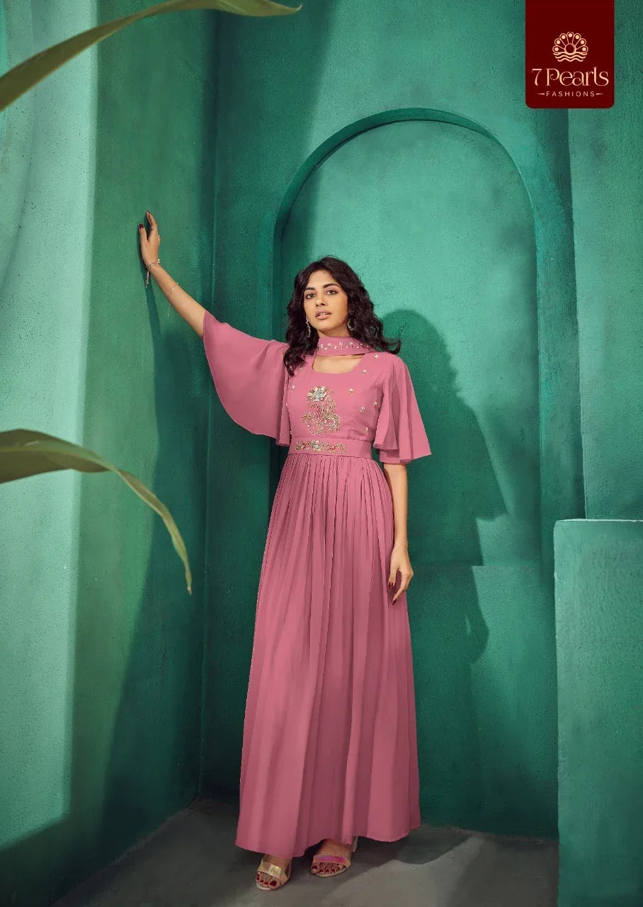 7 PEARLS GEORGETTE WITH INNER SUIT Anant Tex Exports Private Limited