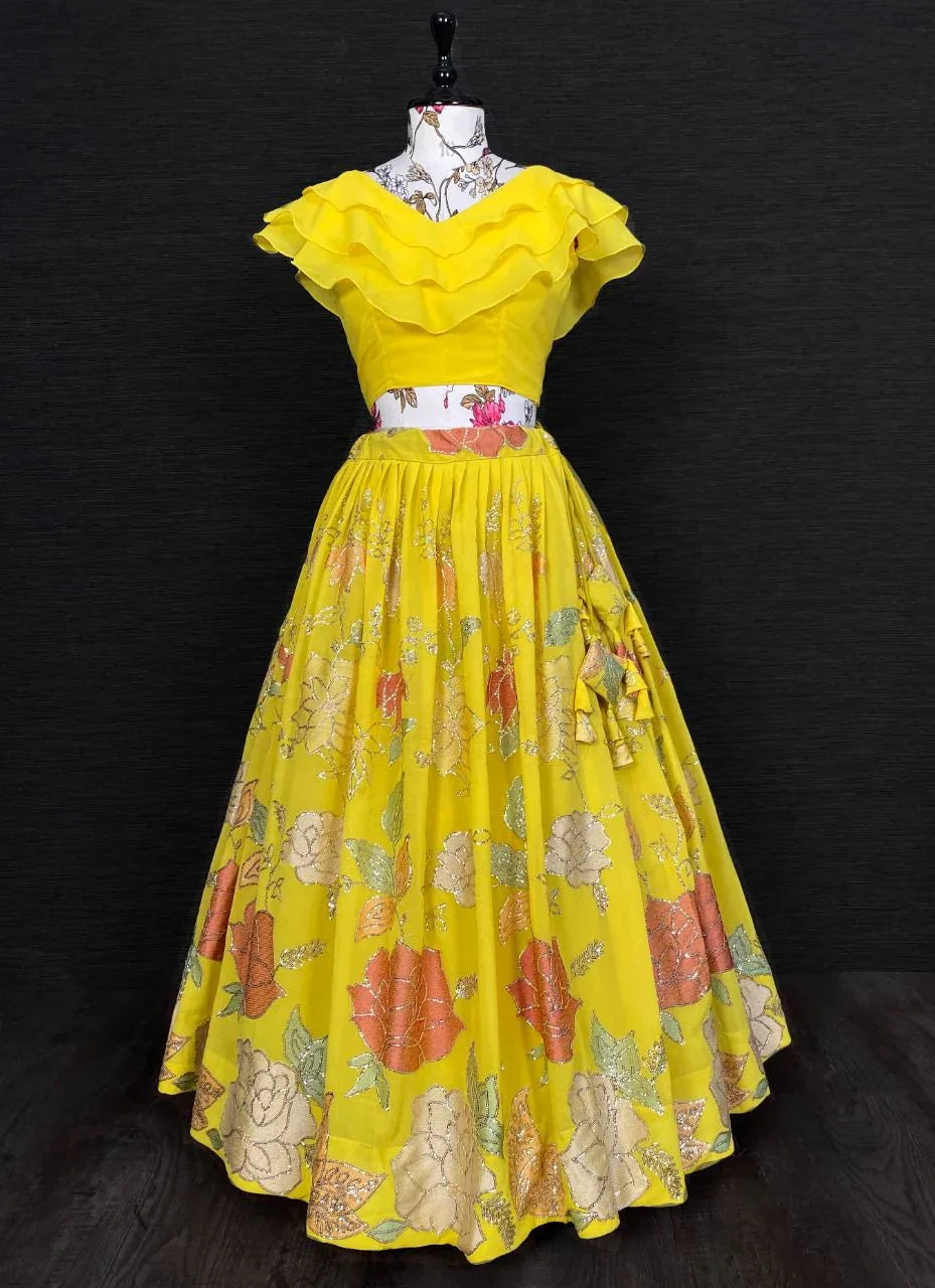 Fancy Top with lehenga Anant Tex Exports Private Limited