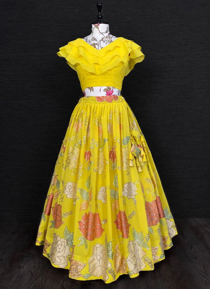Fancy Top with lehenga Anant Tex Exports Private Limited