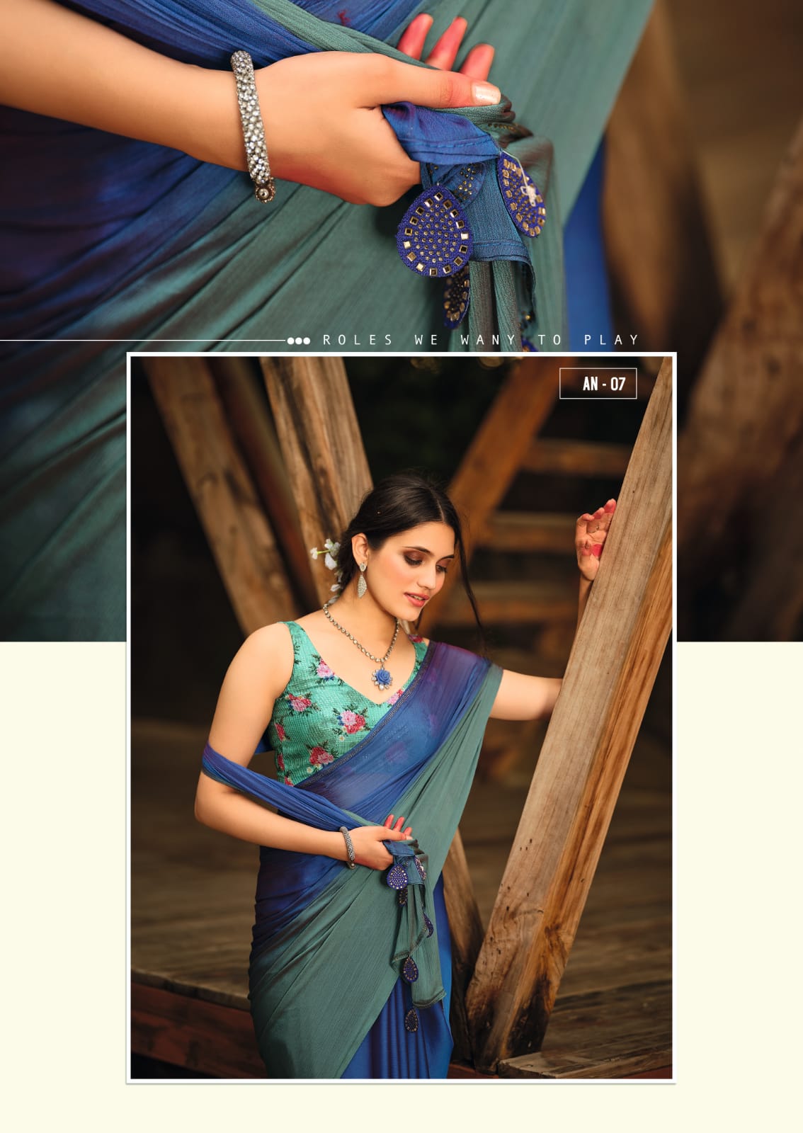 ARUNA 3D VELVET CHIFFON SAREE Anant Tex Exports Private Limited