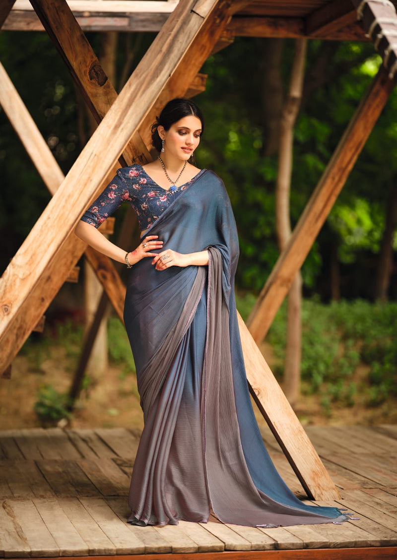 ARUNA 3D VELVET CHIFFON SAREE Anant Tex Exports Private Limited
