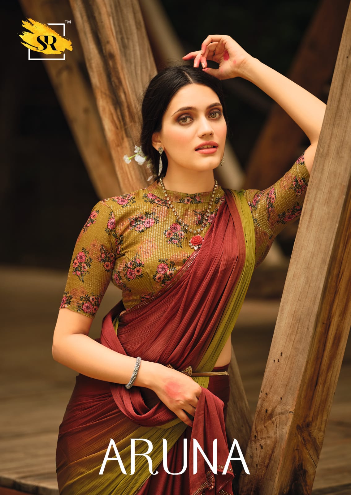 ARUNA 3D VELVET CHIFFON SAREE Anant Tex Exports Private Limited