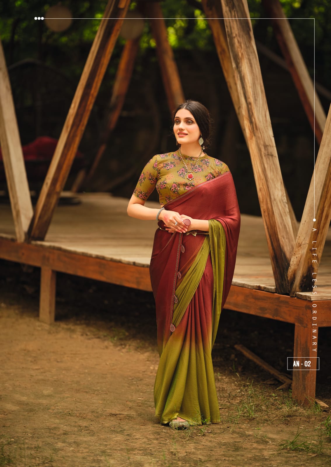 ARUNA 3D VELVET CHIFFON SAREE Anant Tex Exports Private Limited