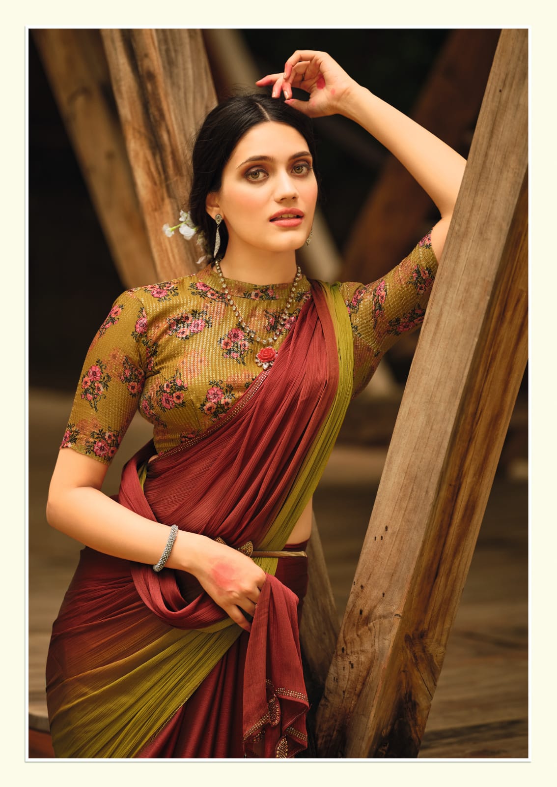 ARUNA 3D VELVET CHIFFON SAREE Anant Tex Exports Private Limited