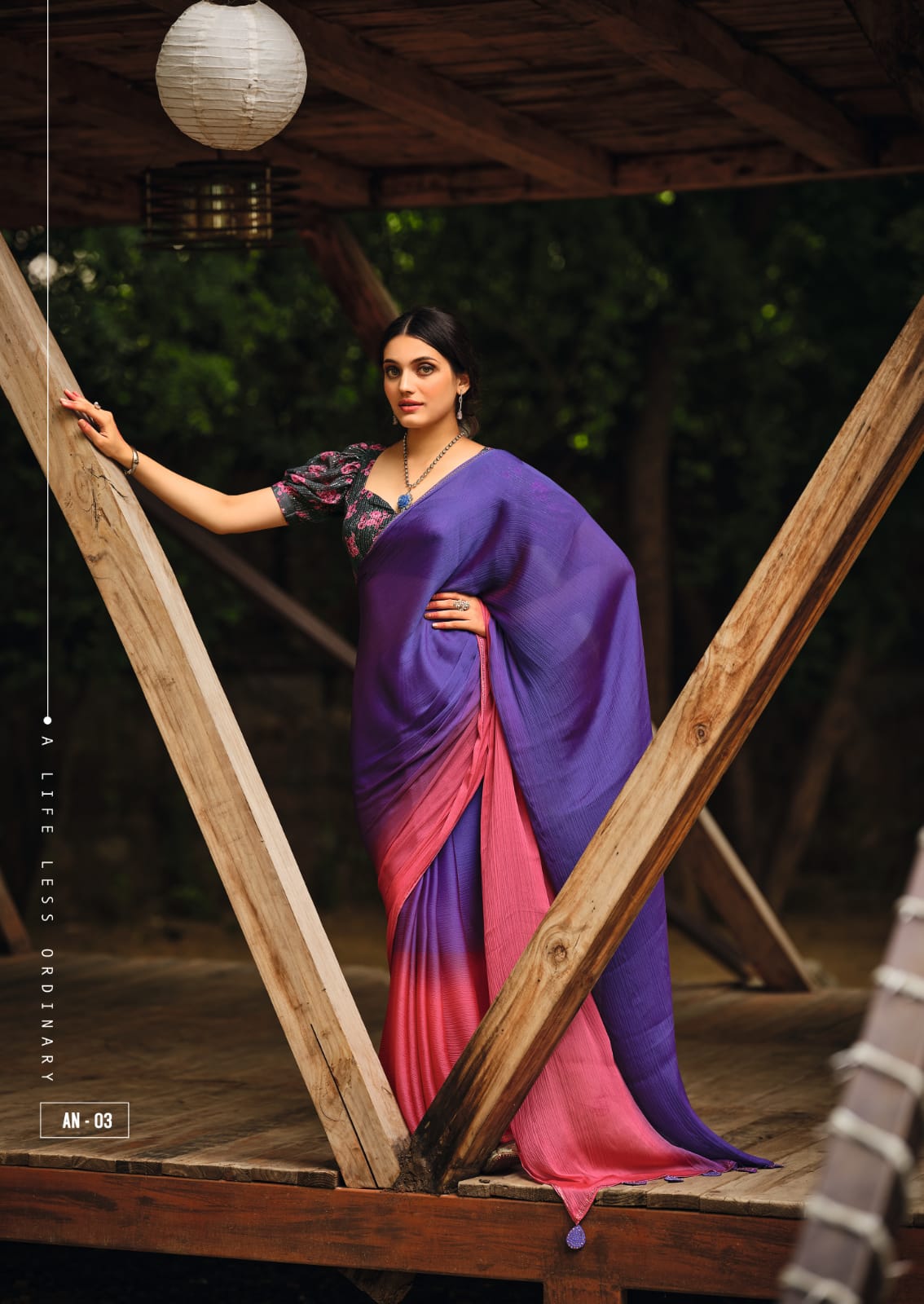 ARUNA 3D VELVET CHIFFON SAREE Anant Tex Exports Private Limited