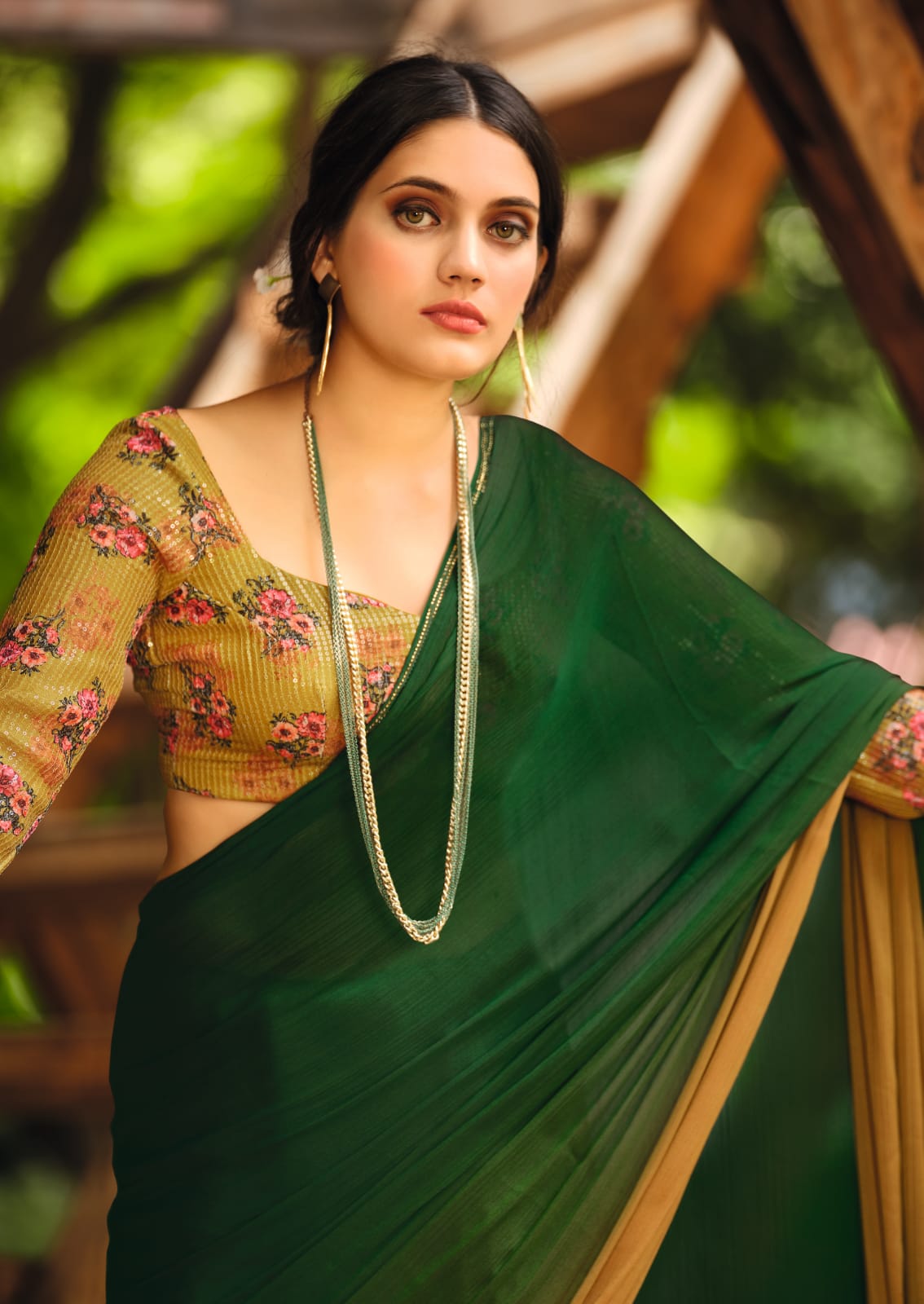 ARUNA 3D VELVET CHIFFON SAREE Anant Tex Exports Private Limited