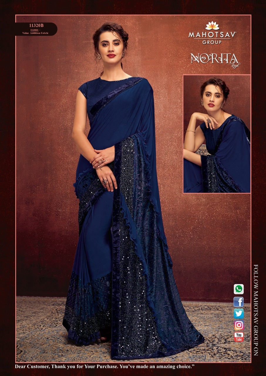 NORITA: 11300 LYCRA FESTIVE WEAR SAREE Anant Tex Exports Private Limited