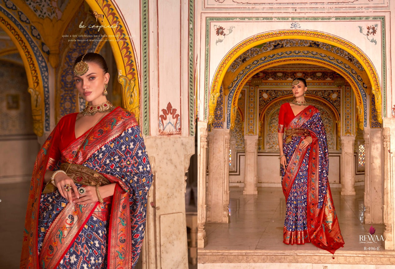 REWAA PATOLA PATHANI SMOOTH SILK WITH PATOLA PRINT SAREE Anant Tex Exports Private Limited