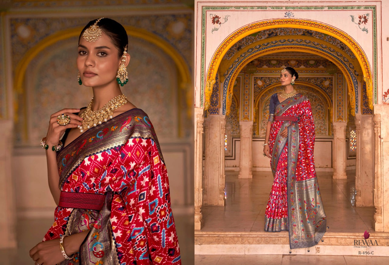 REWAA PATOLA PATHANI SMOOTH SILK WITH PATOLA PRINT SAREE Anant Tex Exports Private Limited