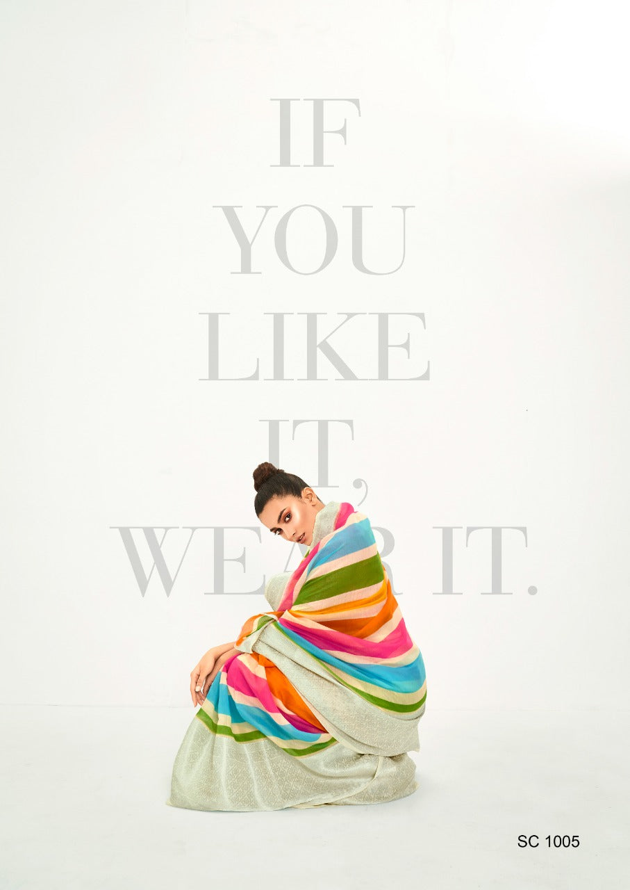 RajYog Silver Chanderi Saree Anant Tex Exports Private Limited