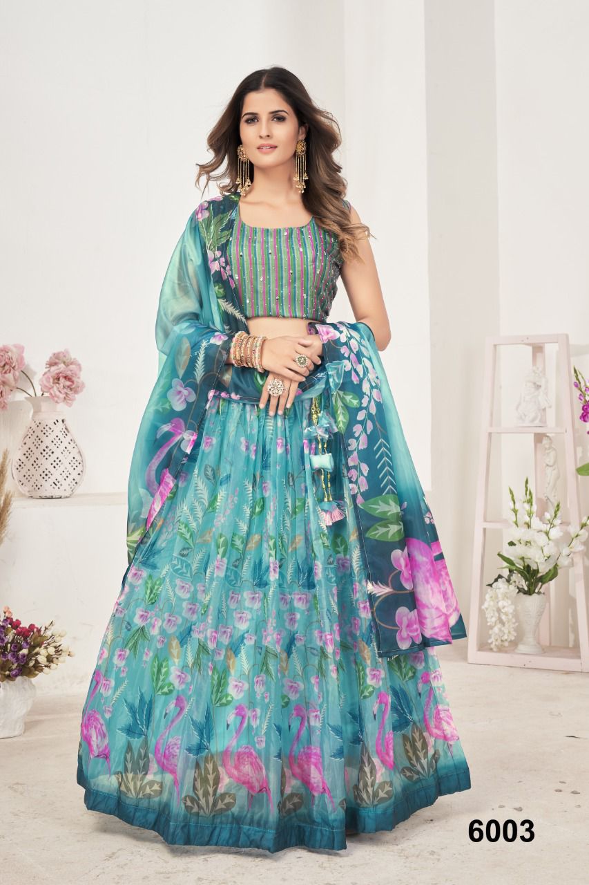 NAZNEEN AKRUT 6001 SERIES DESIGNER LEHENGA Anant Tex Exports Private Limited