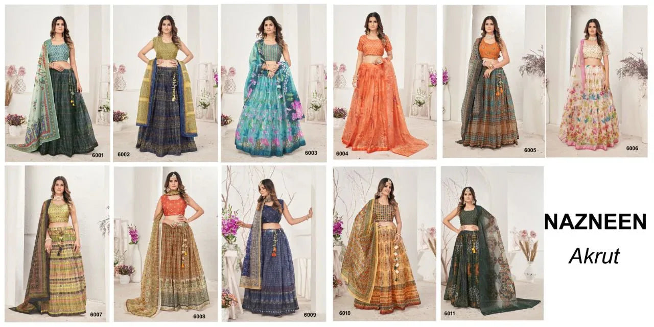NAZNEEN AKRUT 6001 SERIES DESIGNER LEHENGA Anant Tex Exports Private Limited