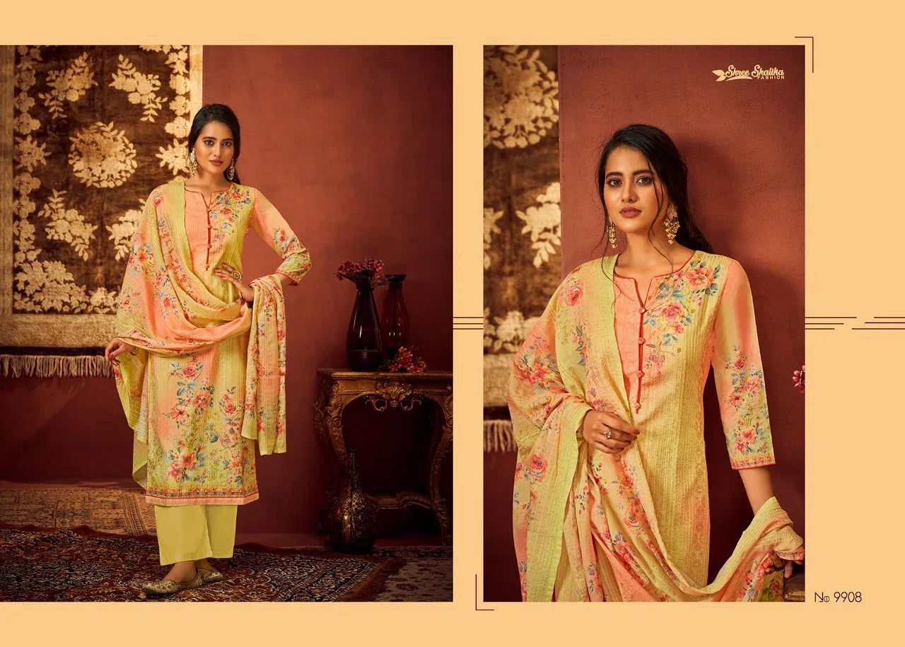 HREE SHALIKA FASHION PLAZZO STYLE SUITS SHALIKA VOL 88 PALAZZO LADIES SUIT Anant Tex Exports Private Limited