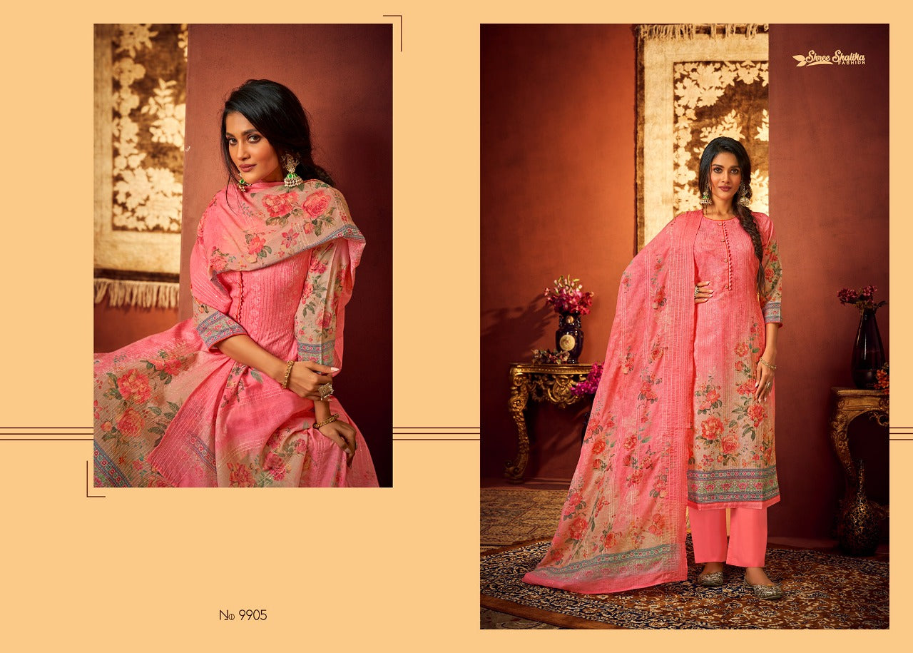 HREE SHALIKA FASHION PLAZZO STYLE SUITS SHALIKA VOL 88 PALAZZO LADIES SUIT Anant Tex Exports Private Limited