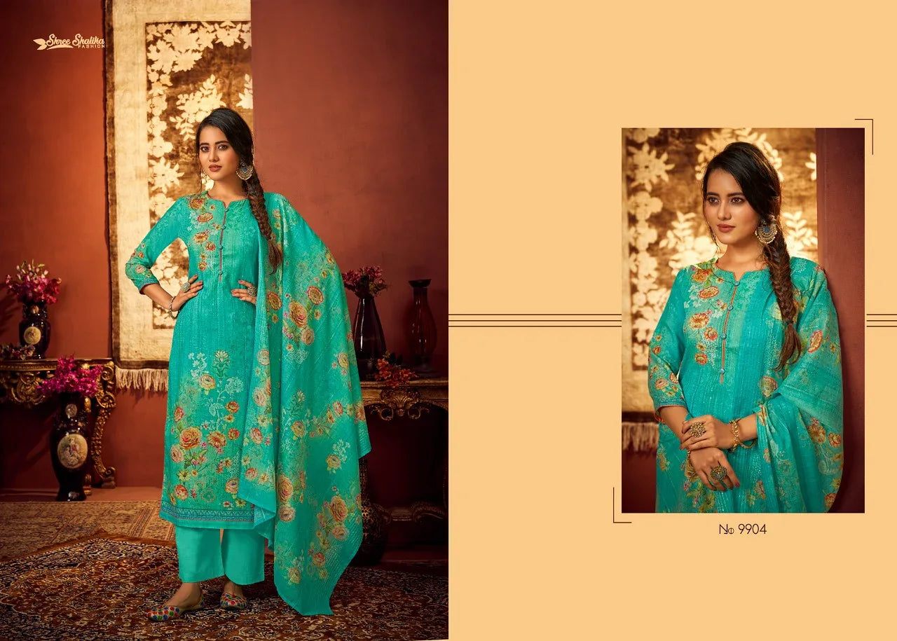 HREE SHALIKA FASHION PLAZZO STYLE SUITS SHALIKA VOL 88 PALAZZO LADIES SUIT Anant Tex Exports Private Limited