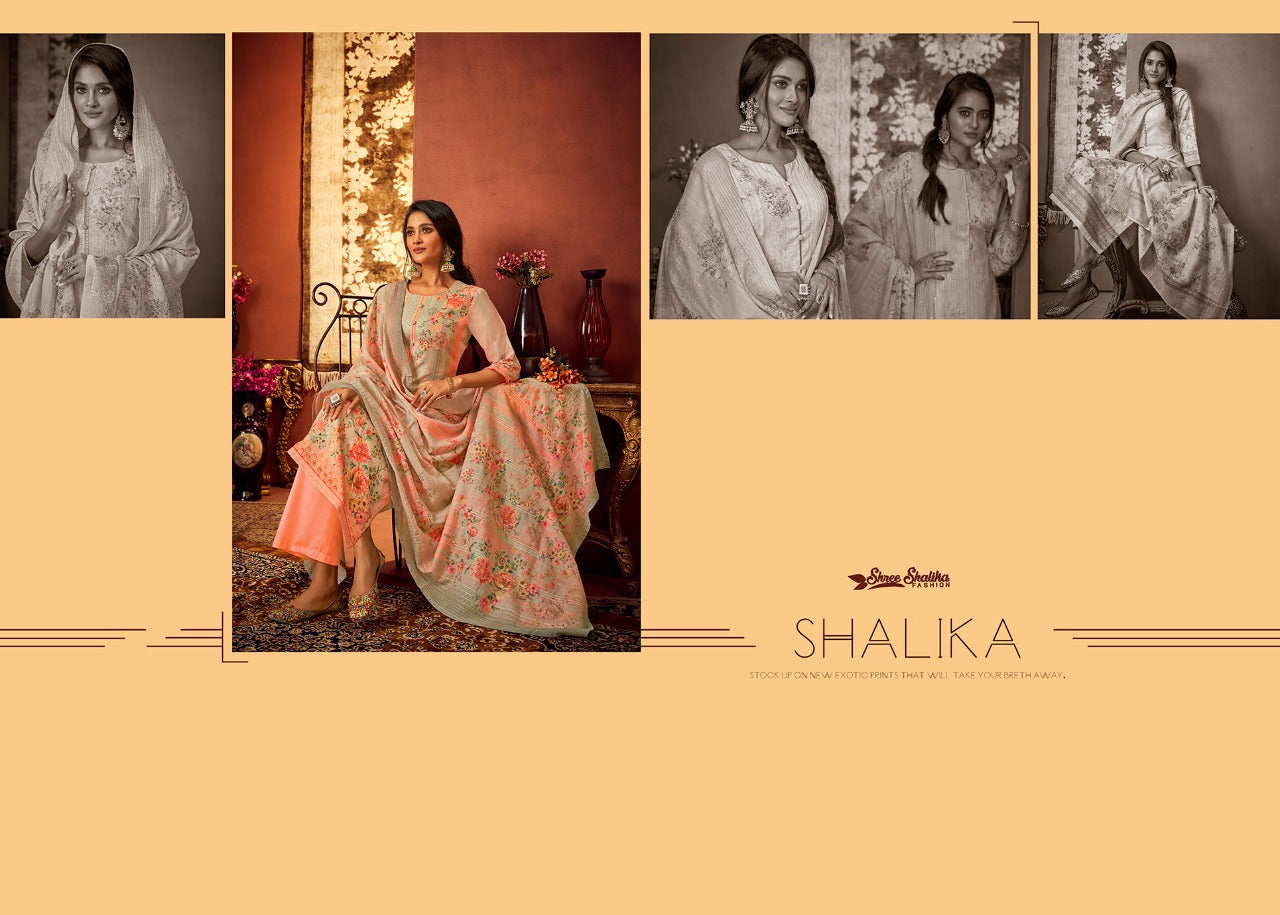 HREE SHALIKA FASHION PLAZZO STYLE SUITS SHALIKA VOL 88 PALAZZO LADIES SUIT Anant Tex Exports Private Limited