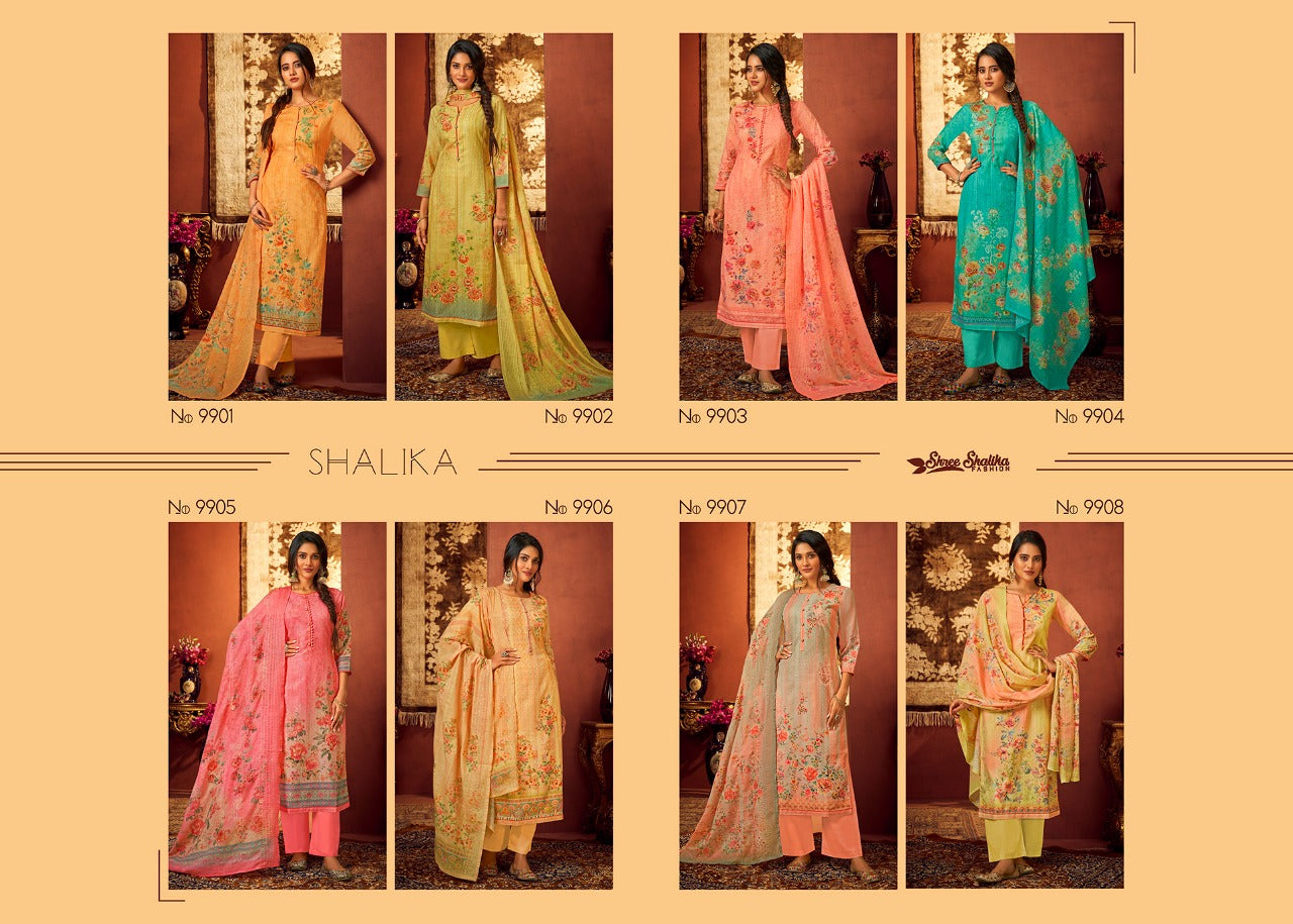 HREE SHALIKA FASHION PLAZZO STYLE SUITS SHALIKA VOL 88 PALAZZO LADIES SUIT Anant Tex Exports Private Limited