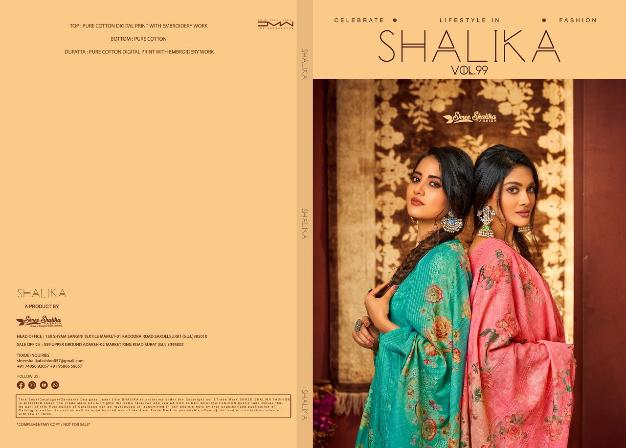 HREE SHALIKA FASHION PLAZZO STYLE SUITS SHALIKA VOL 88 PALAZZO LADIES SUIT Anant Tex Exports Private Limited