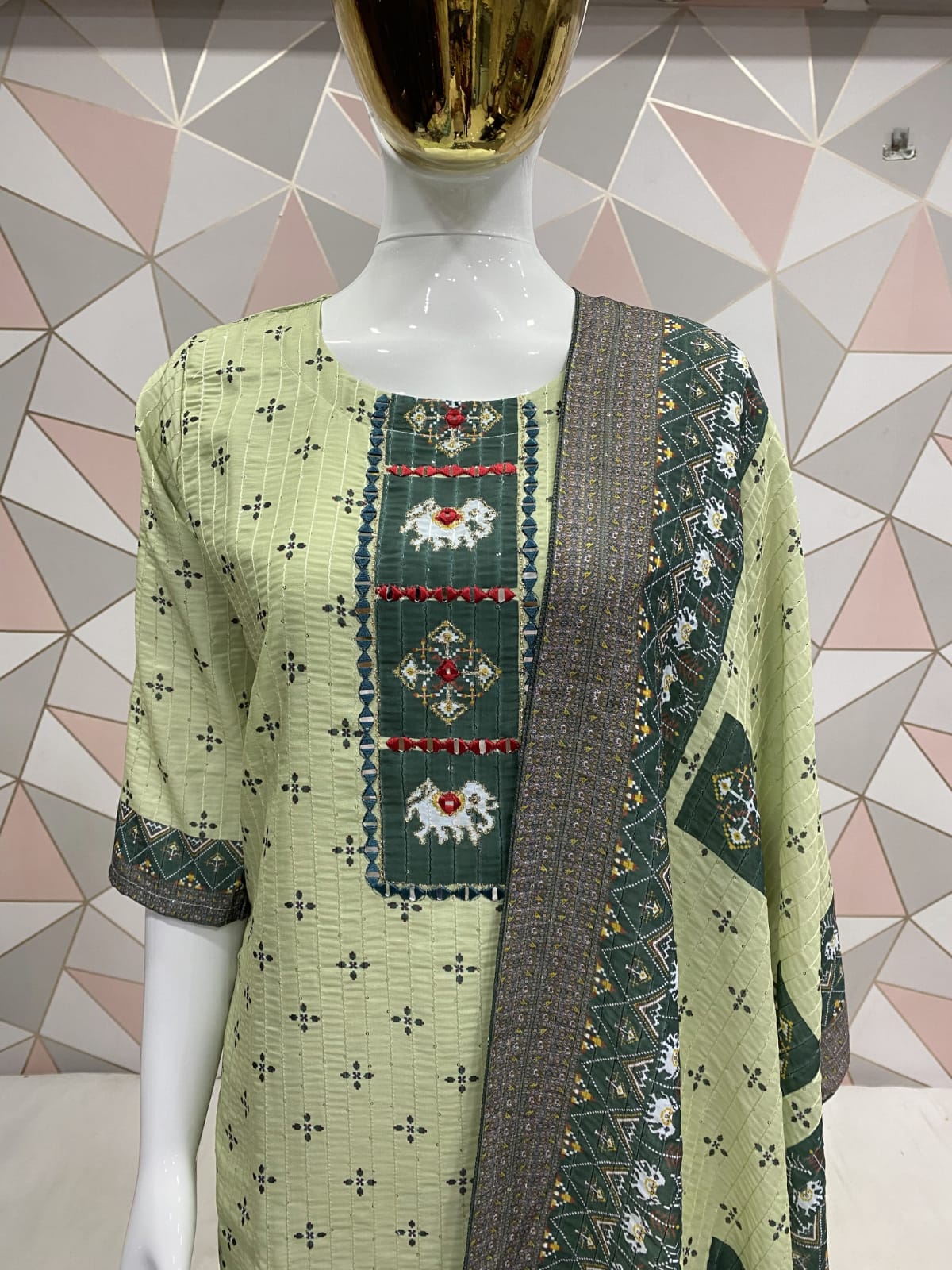 MUSLIN WITH SEQUENCE KURTI AND PANT Anant Tex Exports Private Limited
