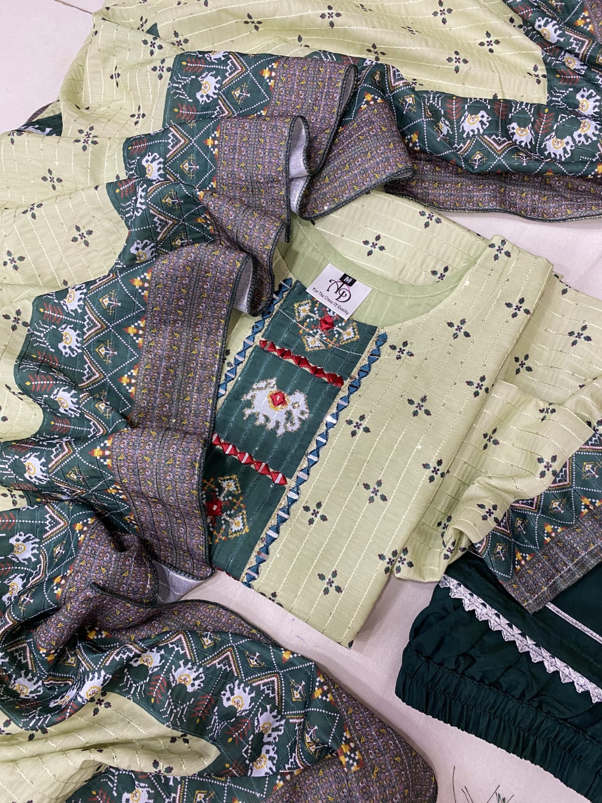 MUSLIN WITH SEQUENCE KURTI AND PANT Anant Tex Exports Private Limited