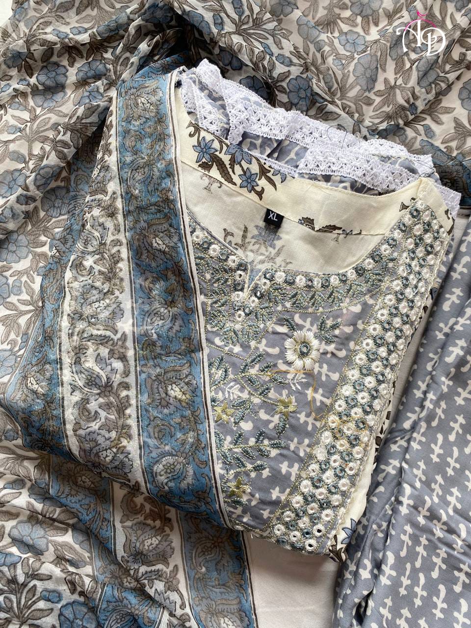 Heavy Rayon Mill Printed Gotta Patti Lace Work Gown Anant Tex Exports Private Limited