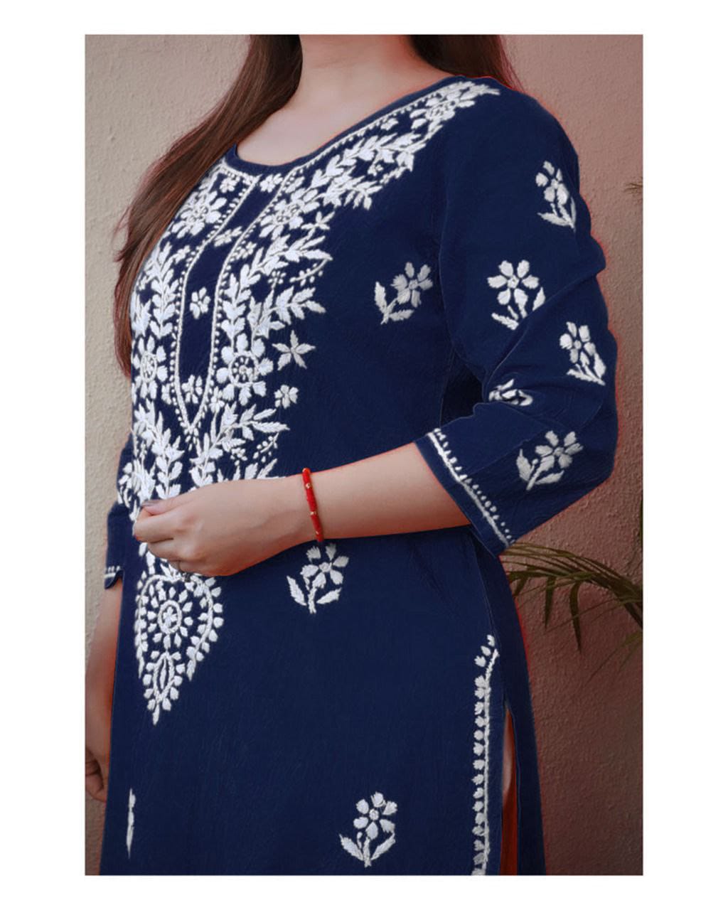 Embroidery Chikankari Kurti Set Anant Tex Exports Private Limited