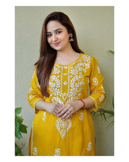 Embroidery Chikankari Kurti Set Anant Tex Exports Private Limited