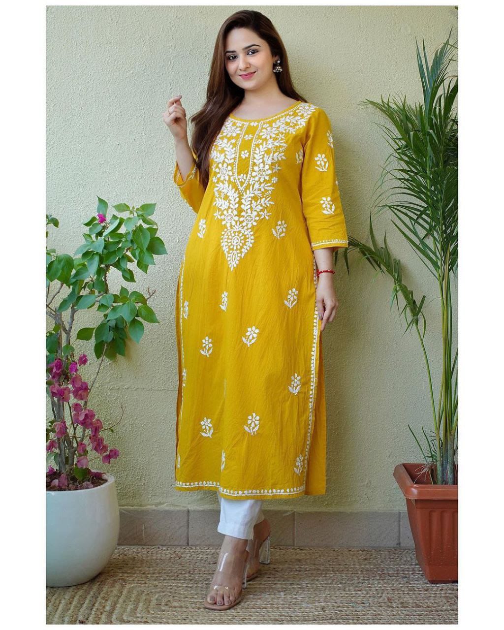 Embroidery Chikankari Kurti Set Anant Tex Exports Private Limited