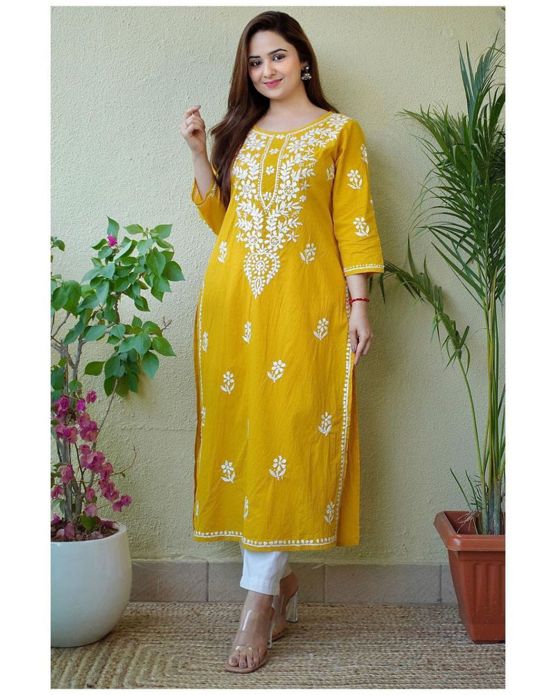 Embroidery Chikankari Kurti Set Anant Tex Exports Private Limited