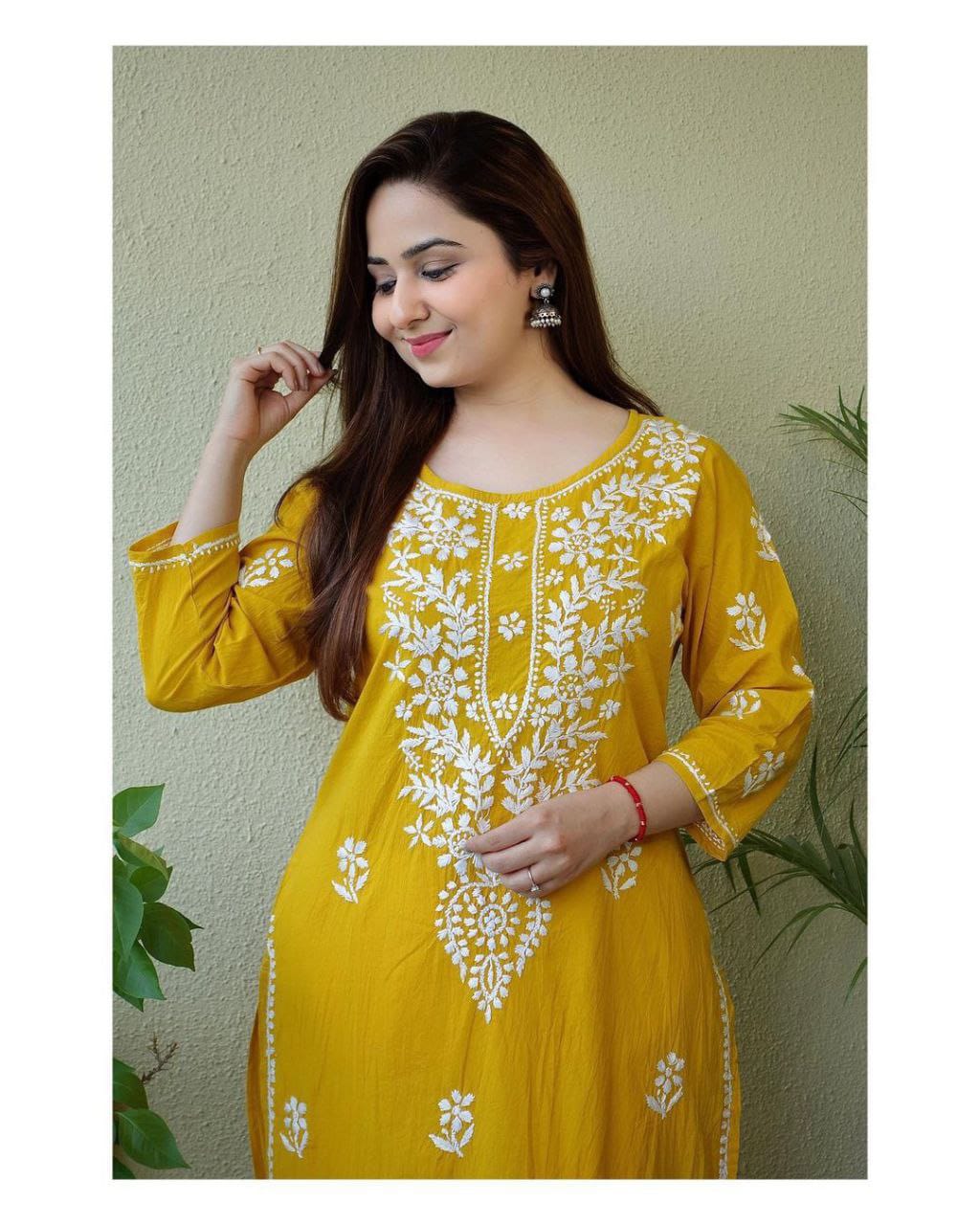 Embroidery Chikankari Kurti Set Anant Tex Exports Private Limited