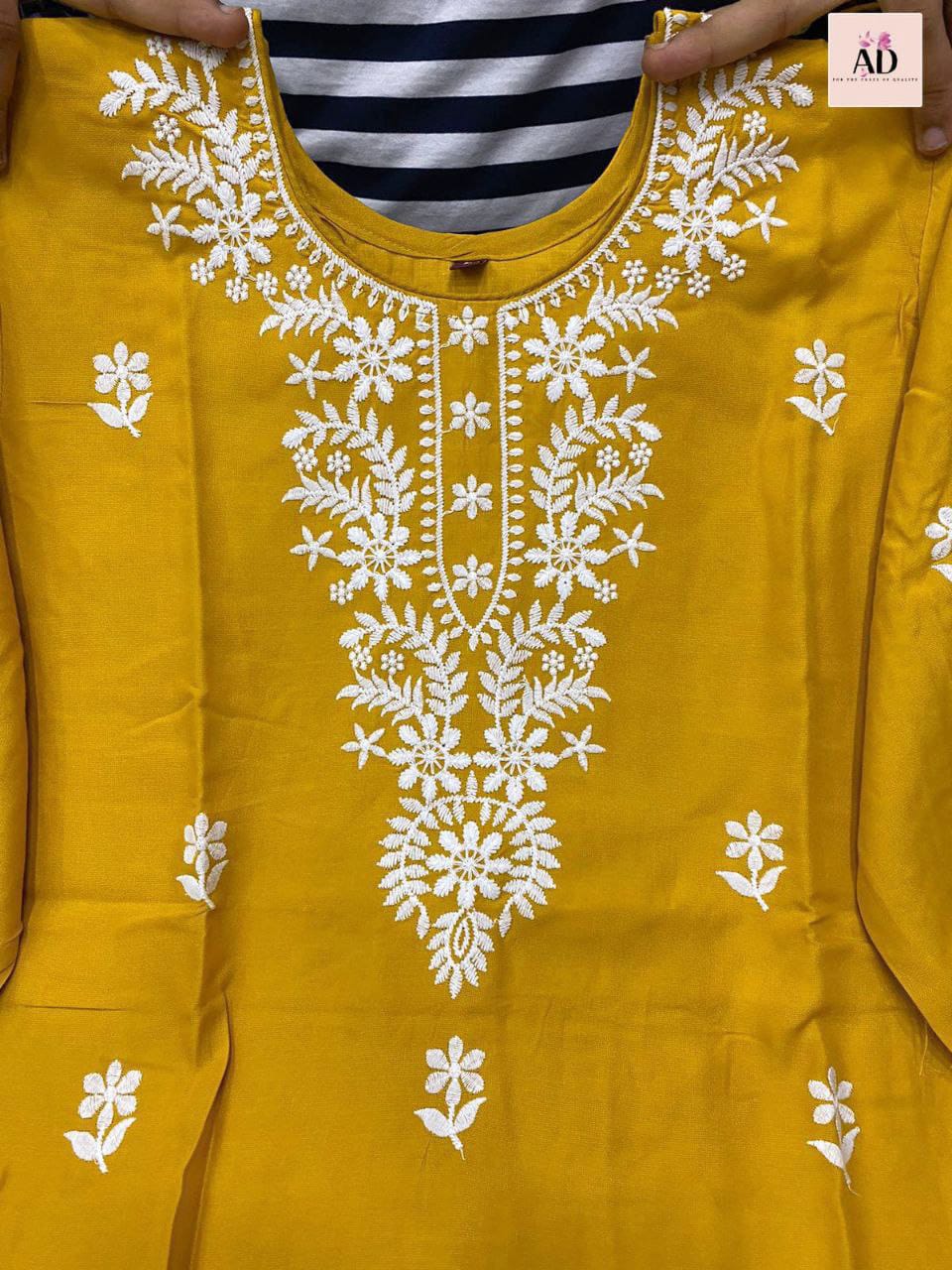 Embroidery Chikankari Kurti Set Anant Tex Exports Private Limited