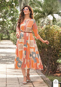 Kamini -2 poly Rayon Print with Lather belt Kurti Anant Tex Exports Private Limited