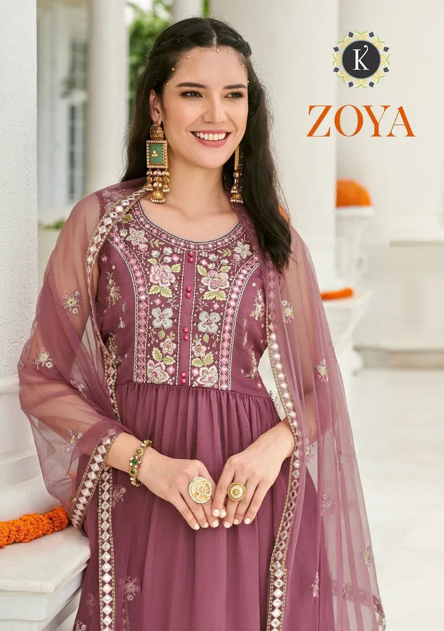 ZOYA PURE VISCOSE SATIN SILK TOP &amp; SHARARA SUIT Anant Tex Exports Private Limited