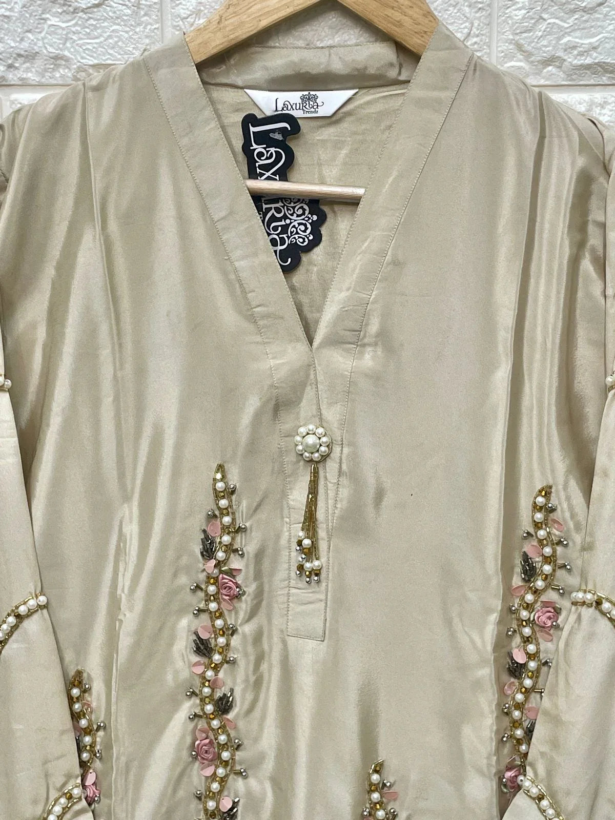 Handwork Kurti With Pant &amp; Fancy Organza Dupatta Anant Tex Exports Private Limited