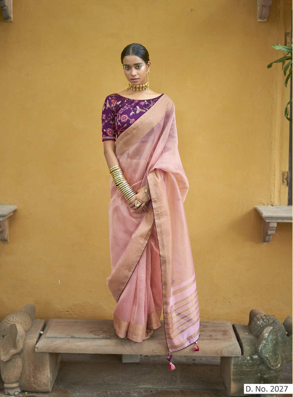 Kimora Falak Soft Tissue Organza Saree Anant Tex Exports Private Limited