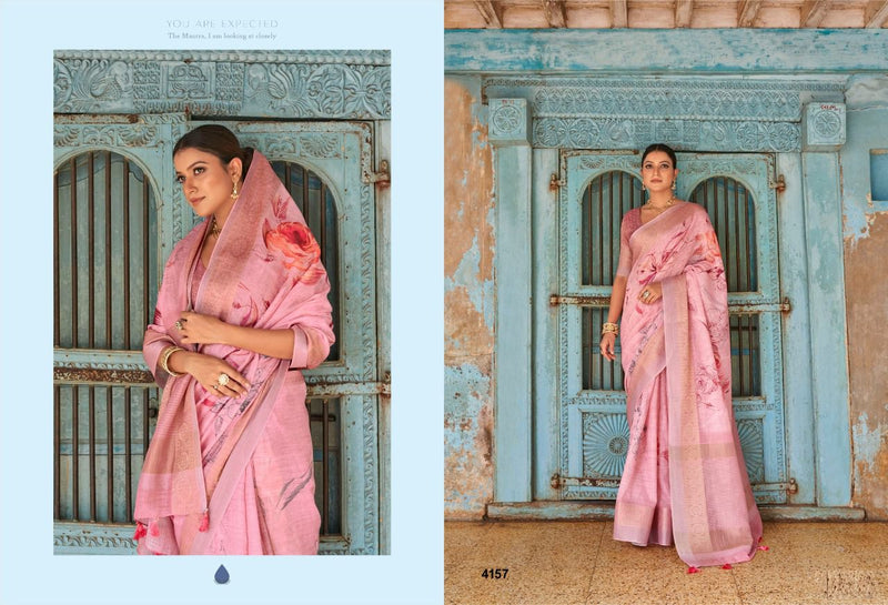 NAZNEEN CHHAP 4156 SERIES LINEN SAREE Anant Tex Exports Private Limited