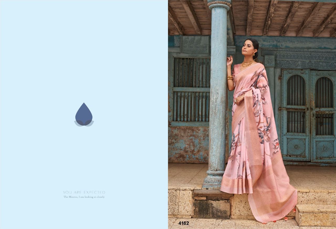 NAZNEEN CHHAP 4156 SERIES LINEN SAREE Anant Tex Exports Private Limited