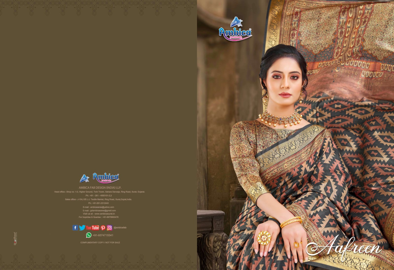 Ambica Aafreen Fancy saree Anant Tex Exports Private Limited