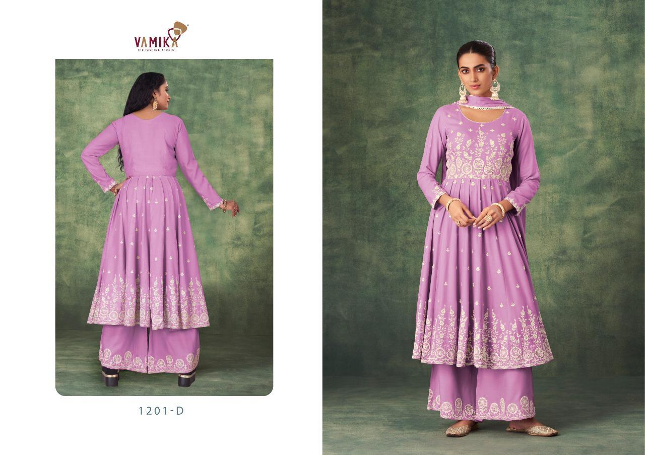 VAMIKA SAKHI 1201 RAYON KURTI WITH BOTTOM AND DUPATTA Anant Tex Exports Private Limited